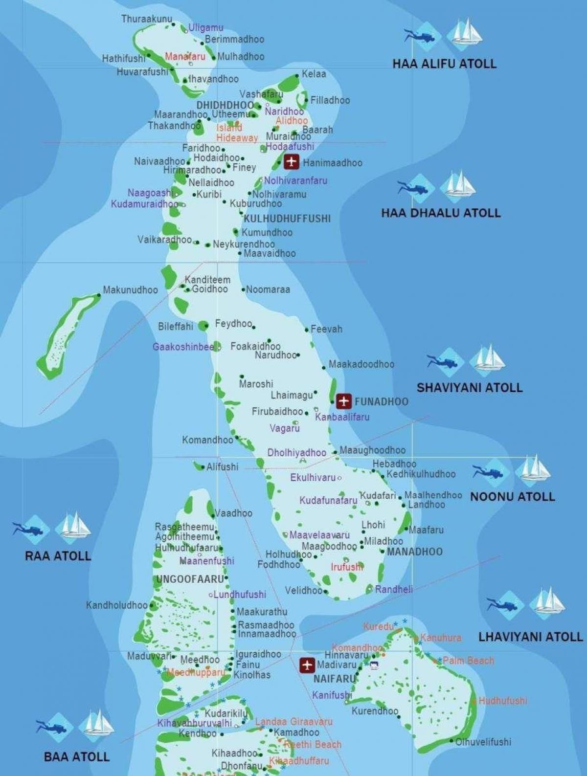 kaart kani maldiivid 