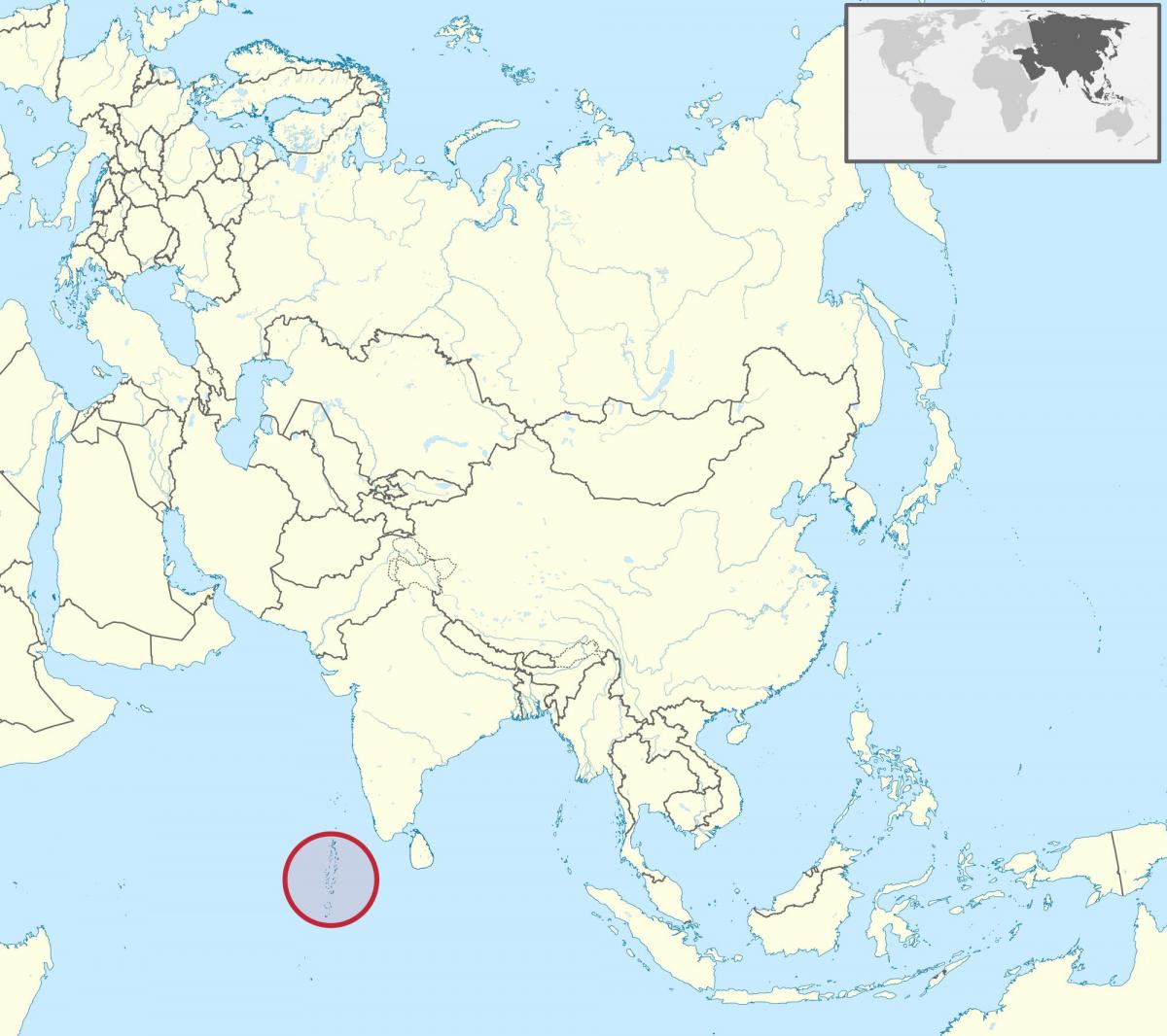 kaart maldiivid kaart aasia