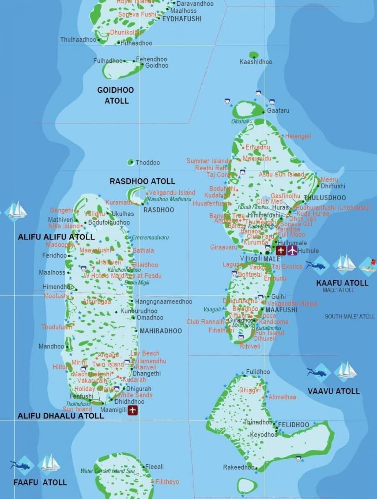maldiivid kaart kapitali