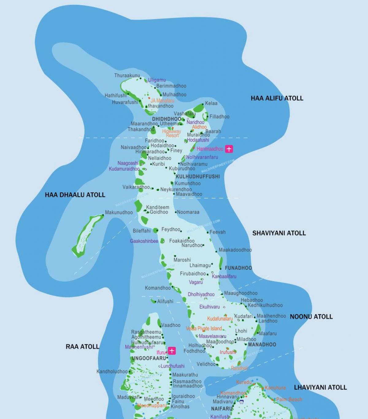 maldiivid resorts asukoht kaardil
