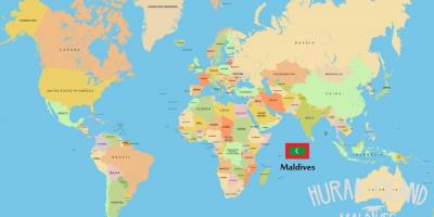 Kaart maldiivid maailma kaardil