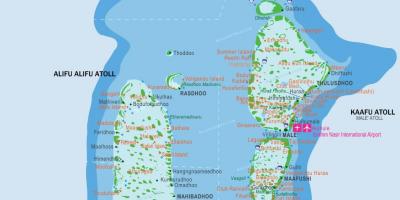 Maldiivid lennujaamade kaart