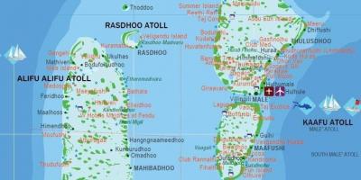 Kaart maldiivid turist