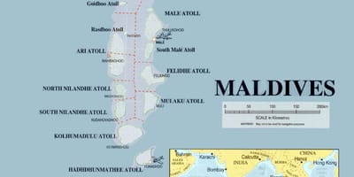 Kaart maldiivid füüsilise 