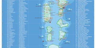 Maldiivid geograafiline kaart